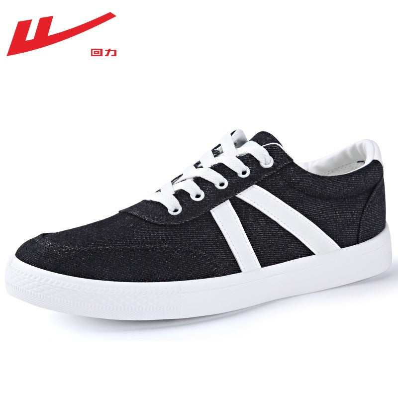 Pullback comfortable breathable low-top shoes sporty style lace-up casual canvas shoes wear high-end Korean board shoes wholesale