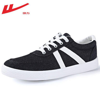 Pullback comfortable breathable low-top shoes sporty style lace-up casual canvas shoes wear high-end Korean board shoes wholesale