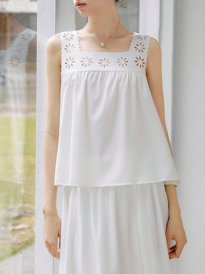 Conjunto Feminino 2 Peças Verão 2025 Saia + Top Floral Elegante