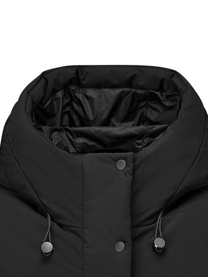 Skechers Fall/Winter 2025 Women's Windproof Waterproof Comfortable Warm Knitted Long Hooded Down Jacket P425W051