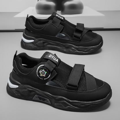 Men's Light Luxury Sandals, 2026 Summer High Appearance Breathable Clog Shoes, Trendy Men's Outerwear Sports Beach Spin Button Shoes