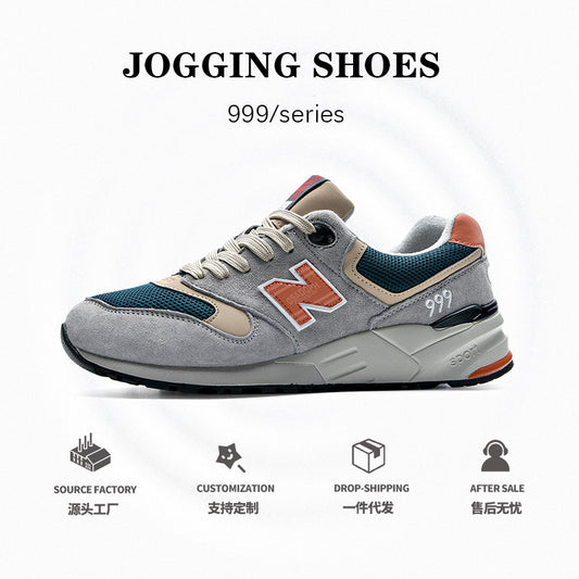 Primavera e outono New Balance Cool Running Couro Tênis Masculino e Feminino N Word 999 Casal Casual Running Shoes Sapatos Femininos Atacado