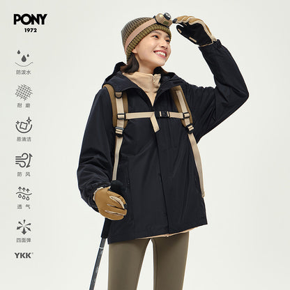 PONY Autumn and Winter New Men's and Women's Outdoor Sports Warm and Wearable Lightweight Casual Jacket 243U2KJ55BK
