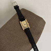 Black belt with gold frame and gold surface (belt)