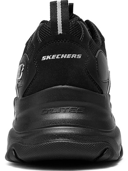 Ténis casual de verão para homem Skechers, com tela respirável, sola grossa resistente à abrasão e ao aumento de altura, modelo Daddy Shoes 232490-BBK