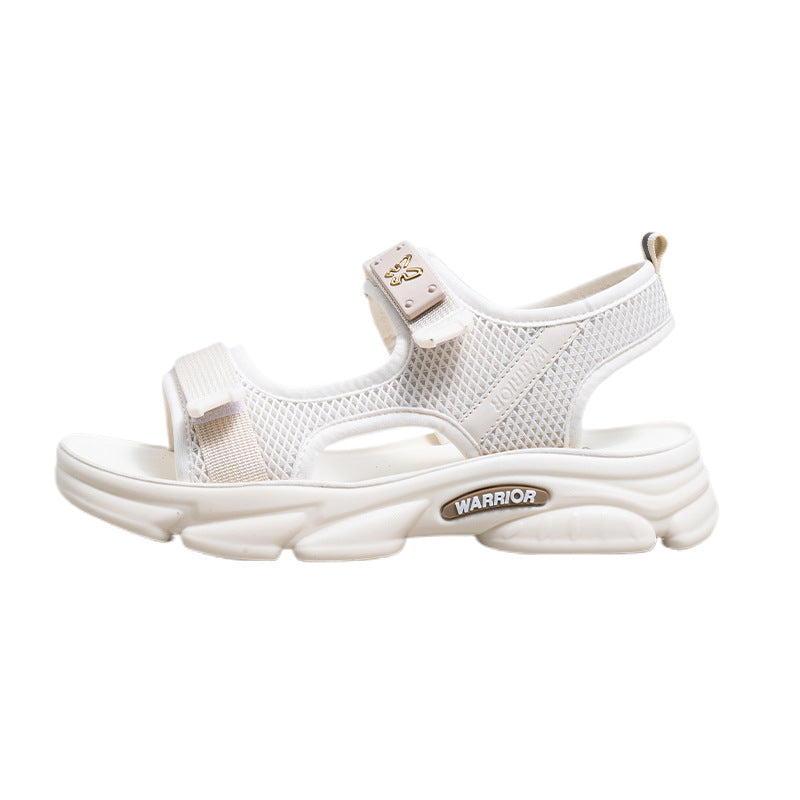 Pull-back soft soles, lightweight minimalist style sandals, outdoor easy to put on and take off beach shoes, comfortable and versatile Velcro casual shoes for women