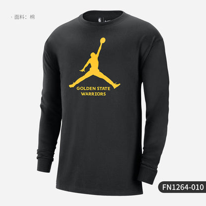 T-shirt desportiva para homem Nike Jordan genuína e original, manga comprida, respirável e larga, modelo FN1264