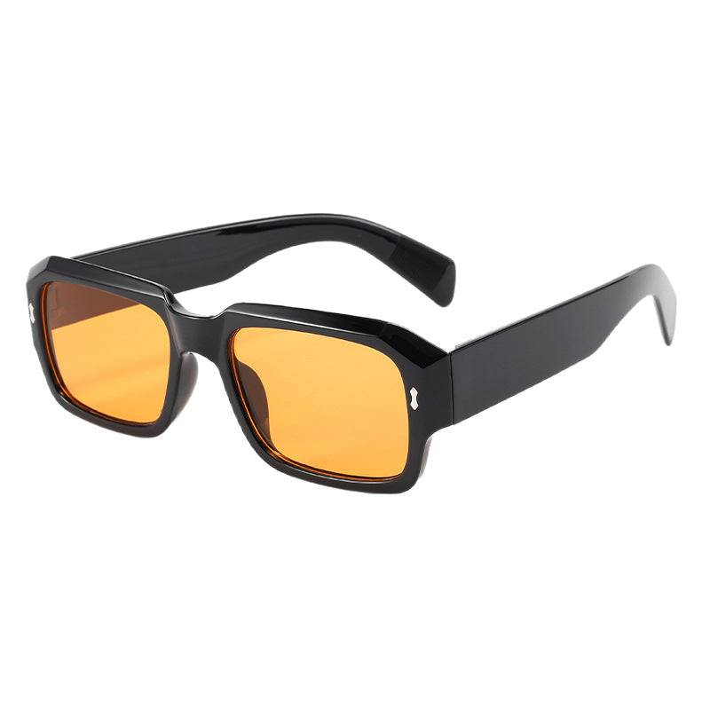 Arrow Ink Spike Sunglasses, European and American Cross-border Trendy Sunglasses, Large Square Frame Sunglasses, High-End Sunglasses for Men and Women