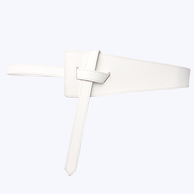 Cross-border ladies knotted wide belt dress coat sweater decorative belt fashion elegant style belt wholesale