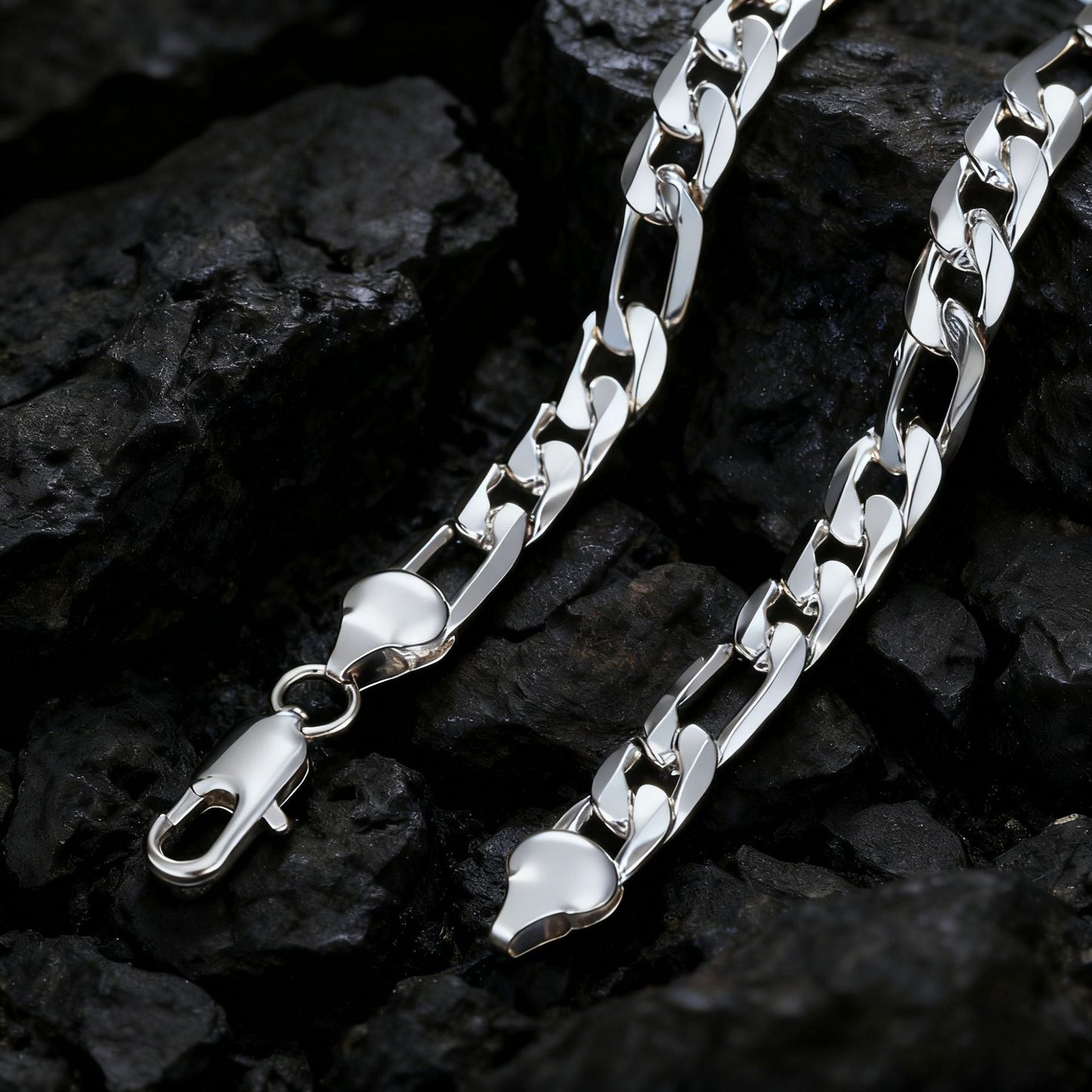 3:1NK Necklace Titanium Steel Gold 8mm Men's Hip Hop Cuban Chain Stainless Steel Figaro Chain Accessories Figaro Chain