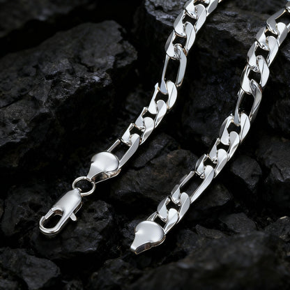 3:1NK Necklace Titanium Steel Gold 8mm Men's Hip Hop Cuban Chain Stainless Steel Figaro Chain Accessories Figaro Chain