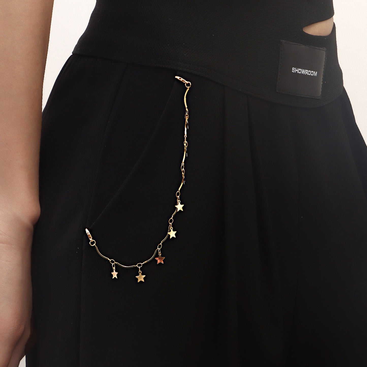 European and American cross-border jewelry ins tassel star pendant trouser pocket chain accessories women's DIY small accessories spot wholesale