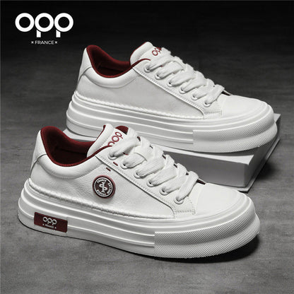 OPP men's shoes spring 2026 new platform sports leisure versatile white shoes low-top high-end popular board shoes