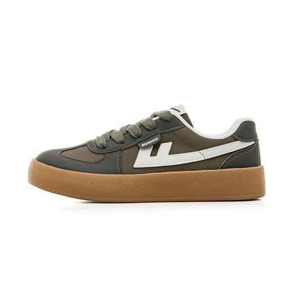 Pull-back shoes, couples, lightweight and energetic, retro German training shoes, rounded casual platform shoes, men's and women's shoes