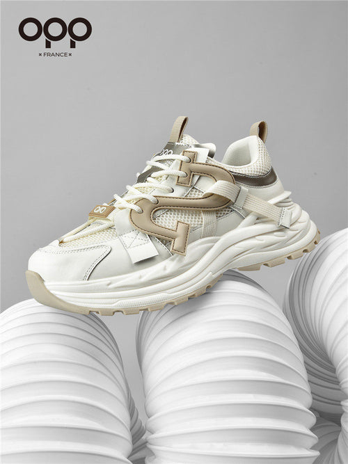 OPP men's shoes spring thick sole heightening, outdoor sports running leisure, versatile niche trendy brand ruffian, handsome daddy shoe men