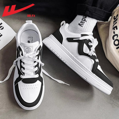 Back to casual and versatile design thick-soled white shoes low-top trendy board shoes men's sports outdoor fashion shoes