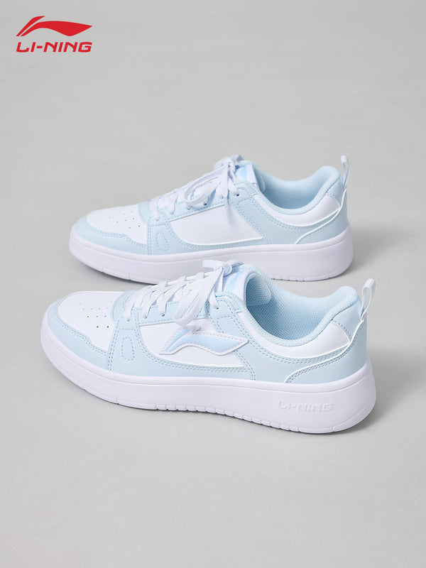 Li-Ning Clear Sky Casual Shoes for Women, Summer New Breathable Blue Classic Board Shoes, Soft-Soled Sports Shoes for Women