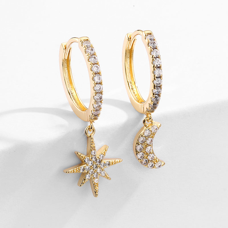 RAKOL designer creative small round hoop earrings for women, European and American fashionable simple geometric earrings, in stock wholesale