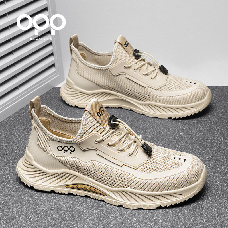 OPP mesh shoes men's shoes 2026 new spring breathable fly knit shoes men's casual sneakers outdoor running shoes