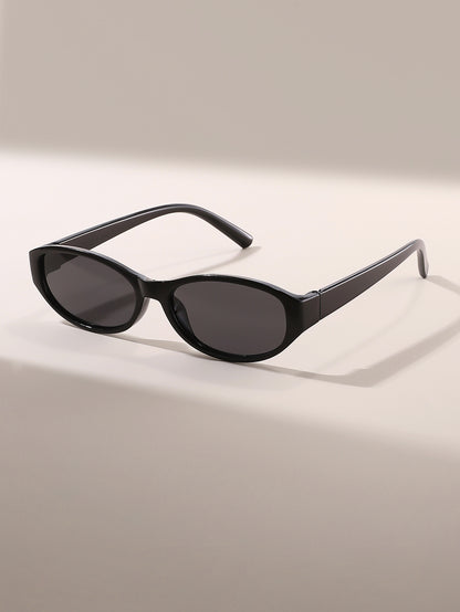Oval frame sunglasses for women, gyu girls, Y2K trendy cross-border new sunglasses, face-flattering, small driving vacation sunglasses