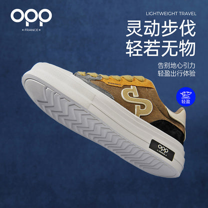 OPP spring board shoes, platform soles, comfortable retro casual shoes, fashion and versatile ruffian handsome men's shoes, low-top lace-up sneakers
