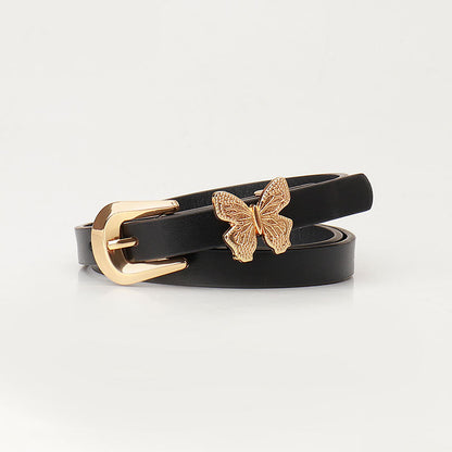 New Sweet Girl Style Belt Women's Fashion Korean Style Belt Women's Cute Wind Butterfly Decoration Versatile Dress Belt