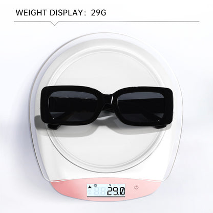 European and American small square frame sunglasses for men and women, new retro classic sunglasses, simple wide-leg sunglasses, UV protection
