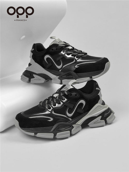 OPP men's shoes spring black warrior fried street ruffian handsome retro trend platform dad shoes outdoor casual sneakers men