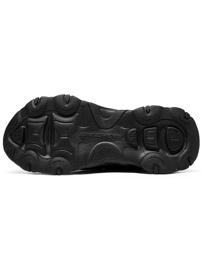 Ténis casual de verão para homem Skechers, com tela respirável, sola grossa resistente à abrasão e ao aumento de altura, modelo Daddy Shoes 232490-BBK