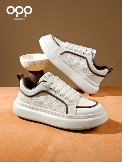 OPP men's shoes spring men's light luxury high-end platform versatile personality retro trend leather casual sports shoes