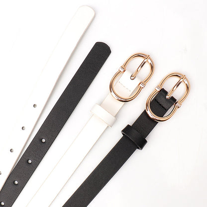 New Simple Versatile Ladies Belt Fashion Commuter Casual Style Belt Women's Decorative Jeans Belt Factory Wholesale