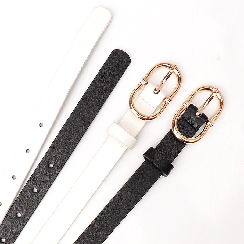 New Simple Versatile Ladies Belt Fashion Commuter Casual Style Belt Women's Decorative Jeans Belt Factory Wholesale