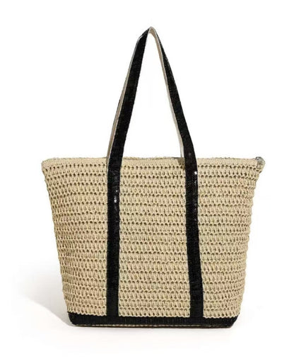 Bag women's bag 2025 new beach bag straw bag large capacity resort style commuter shoulder woven tote bag batch