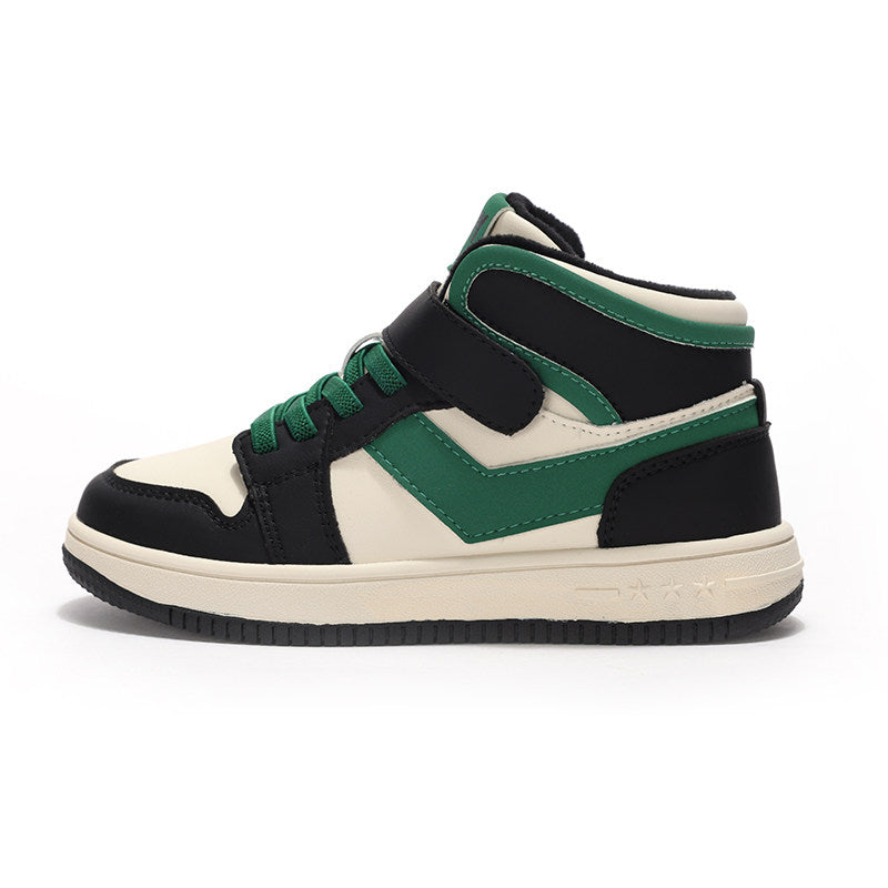 Pony Boys and Women's Shoes 2025 Spring New Big Boys Medium and High Top Athleisure Board Shoes 234K1CW51BK