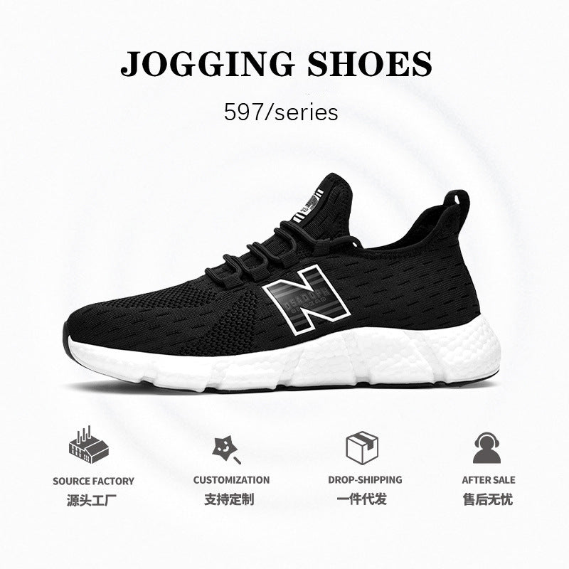 Primavera e outono New Balance Cool Running Soft Sole Sneakers Masculino 597 verão Respirável Casual Versátil Casal N-Line Shoes Running Shoes