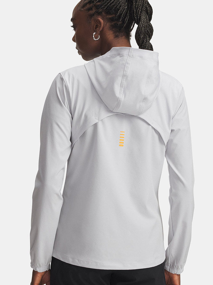 Under Armour Jacket UA Fall/Winter Women's Leisure Sports Running Fitness Woven Hooded Jacket 1377043-014