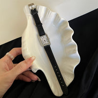 Black belt silver frame white noodles
