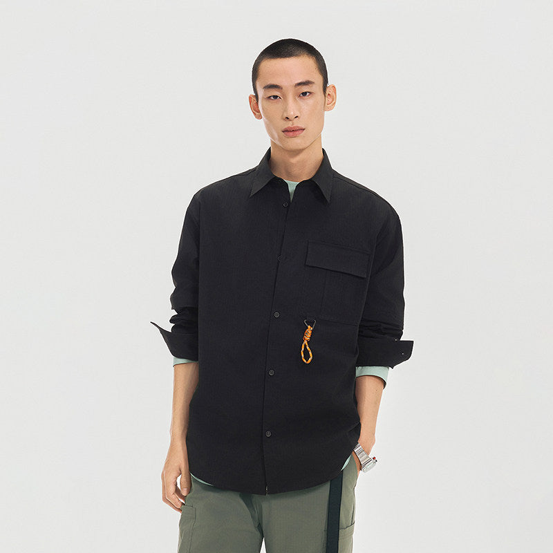 PONY 25 spring new men's outdoor detachable breathable loose long sleeve shirt 251M2FS01