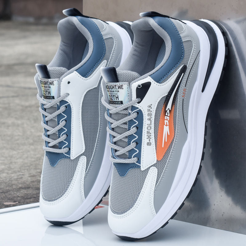 2025 new Taobao breathable lightweight soft-soled running shoes men's leather casual sneakers cross-border wholesale