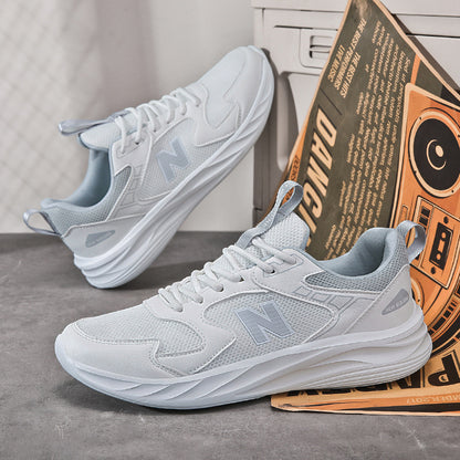 Primavera e outono New Balance Cool Run, Sapatos Masculinos Respiráveis de verão, Ténis de Sola Macia de Malha Simples, Casais, Sapatos de Corrida Versáteis