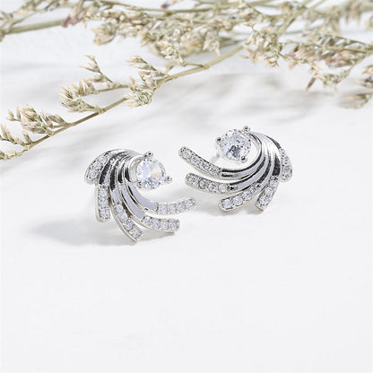 RAKOL versatile shaping earrings, fashionable cross-border hot-selling, personalized wing-shaped stud earrings, elegant and elegant for women