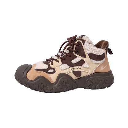 Pull-back strawberry pink mesh breathable sneakers outdoor hiking casual daddy shoes cute and lightweight Japanese big-toe shoes