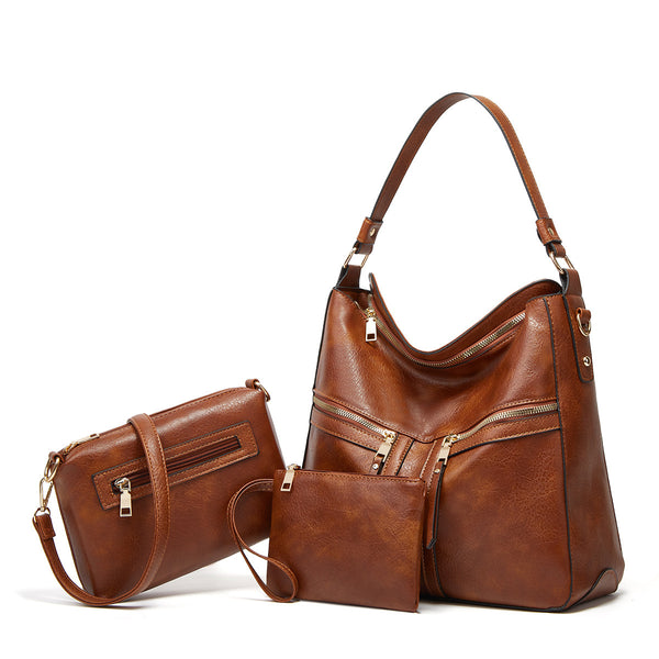 Cross-border hot women's bag 2024 new European and American fashion soft leather large-capacity tote bun mother-in-law bag wholesale | Ciaura