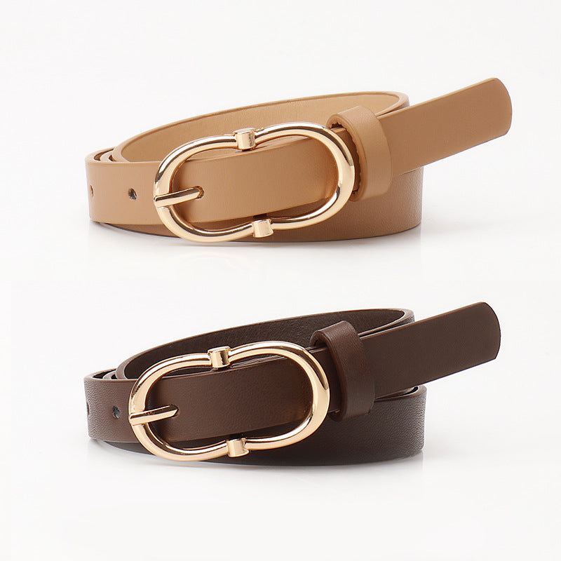 New Simple Versatile Ladies Belt Fashion Commuter Casual Style Belt Women's Decorative Jeans Belt Factory Wholesale