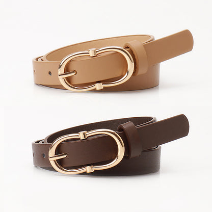 New Simple Versatile Ladies Belt Fashion Commuter Casual Style Belt Women's Decorative Jeans Belt Factory Wholesale