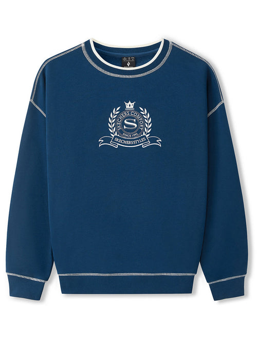 Skechers Fashion Series Unisex Sweatshirt Casual Crew Neck Knitted Jumper Autumn L425U029-04PT