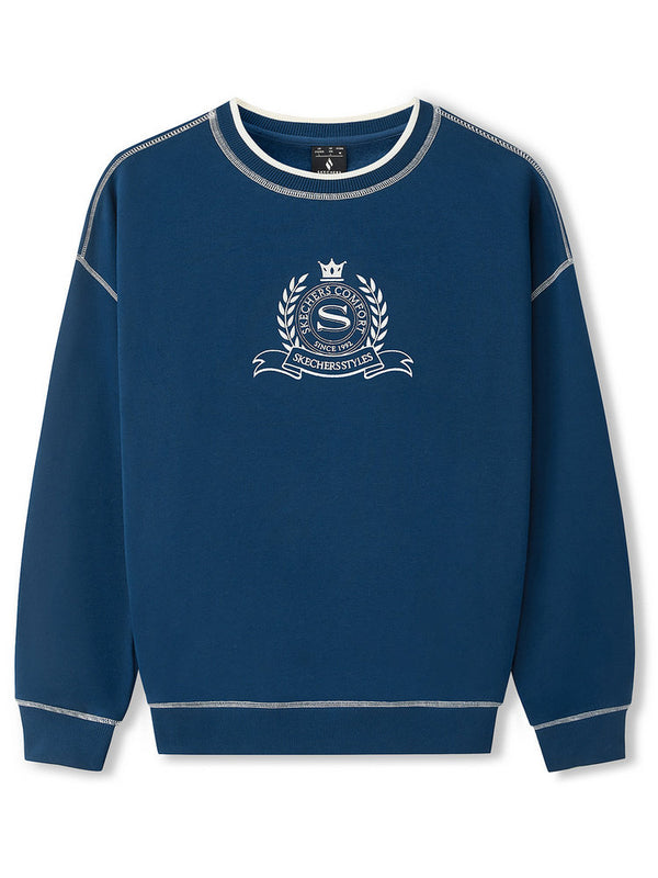 Skechers Fashion Series Unisex Sweatshirt Casual Crew Neck Knitted Jumper Autumn L425U029-04PT | Ciaura