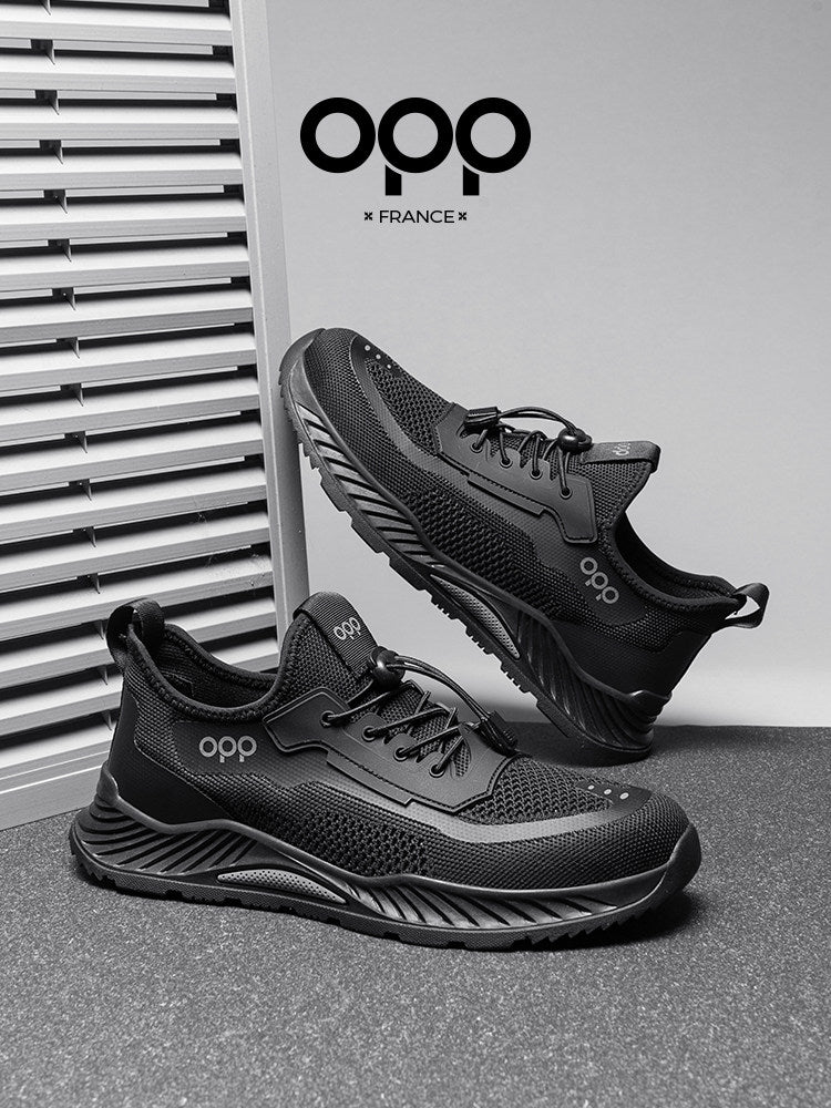 OPP Men's Shoes 2026 Spring New Flying Woven Breathable Anti-Odor Running Mesh Shoes Lightweight Casual Sports Hiking Shoes