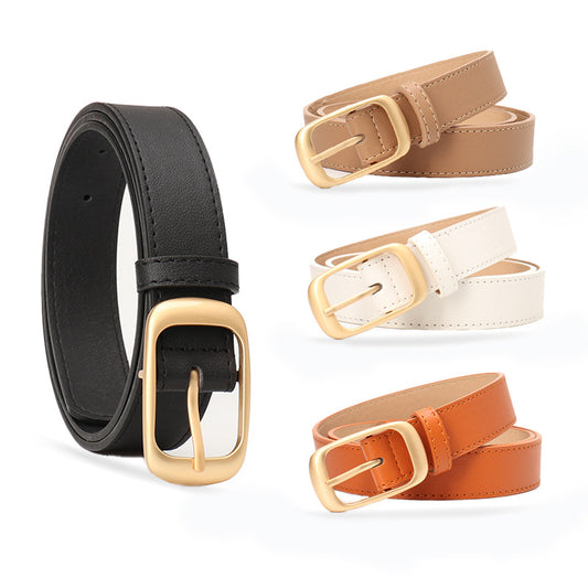 Internet celebrity popular fashion and versatile women's belts, simple style, high-quality needle buckle belt, women's decorative jeans, trouser belts