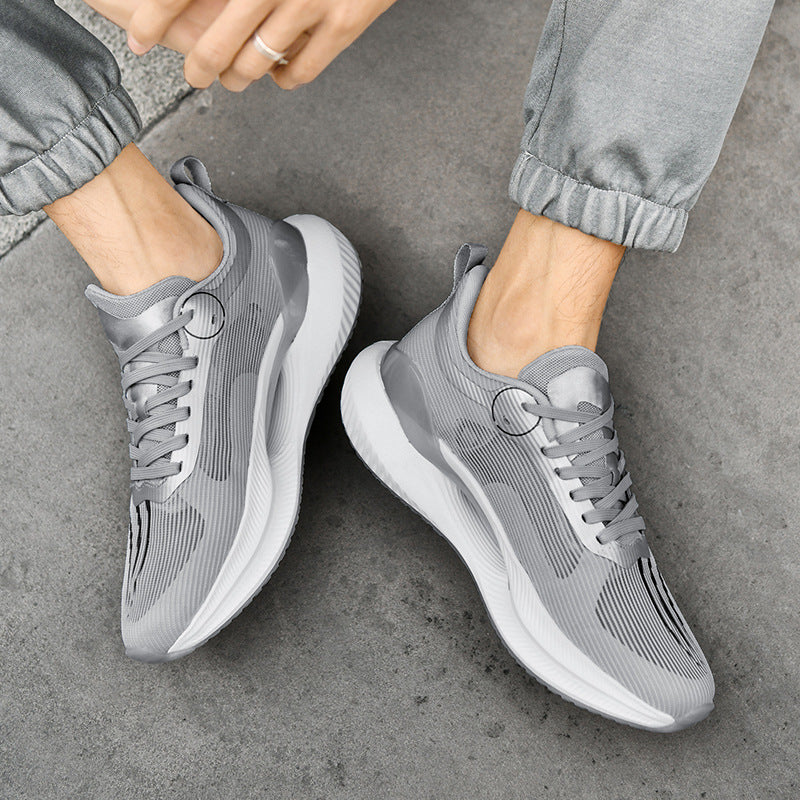 Moda explosiva amortecimento casual tênis leve e respirável masculino bordado na moda sapatos de corrida de alto valor tênis de corrida versáteis atacado